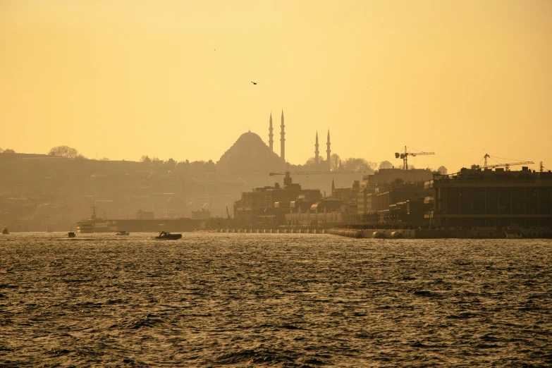 the skyline of the city as seen from a lake