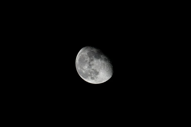 the moon has just been taken from a distance