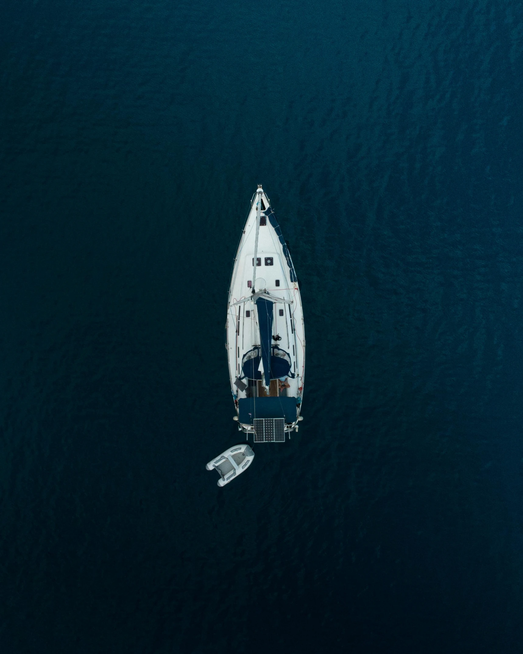 a sailboat out in the open water