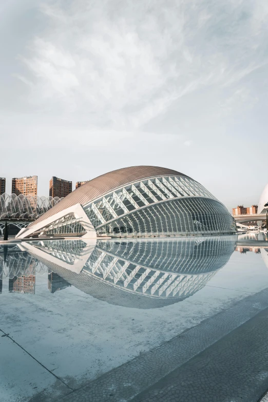 modern architecture in china stands against an overcast sky