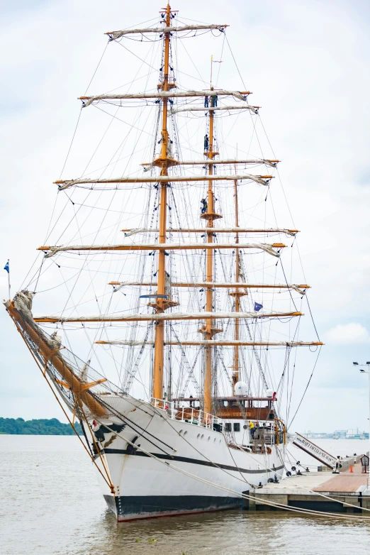 a large boat sitting out in the water