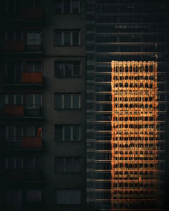 a window covered with lots of small objects in the background