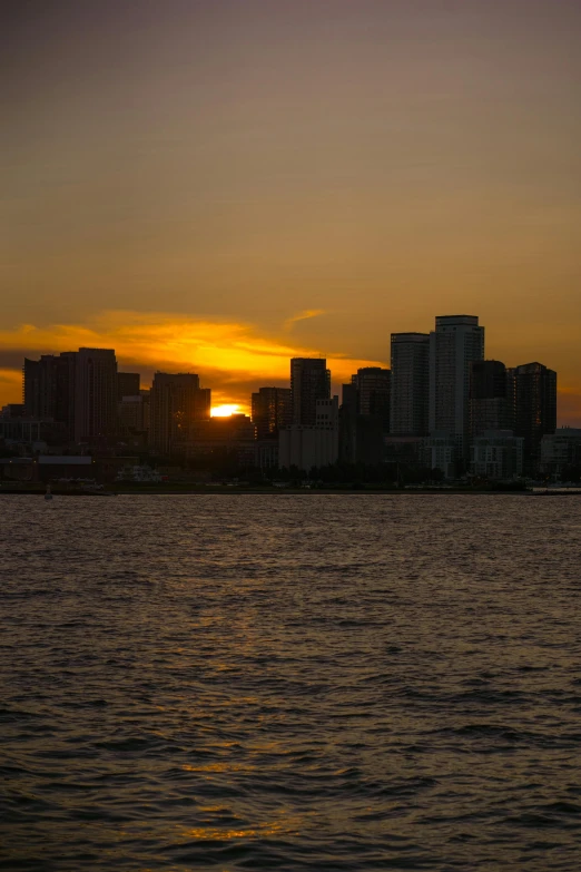 an image of a sunset taken from the water