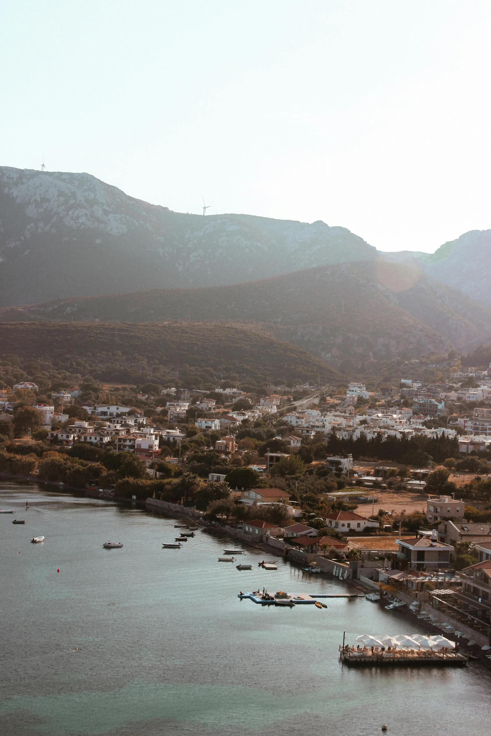 the coast and harbor is home to many small boats