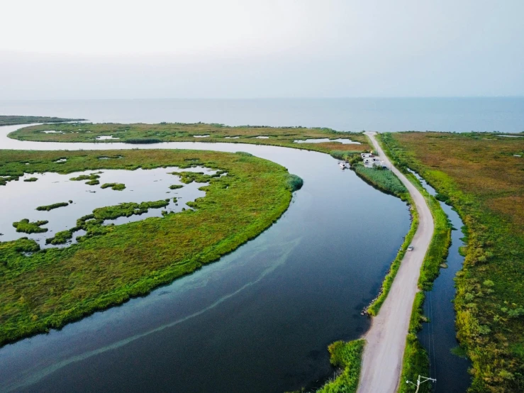 there are a river that is running through the land