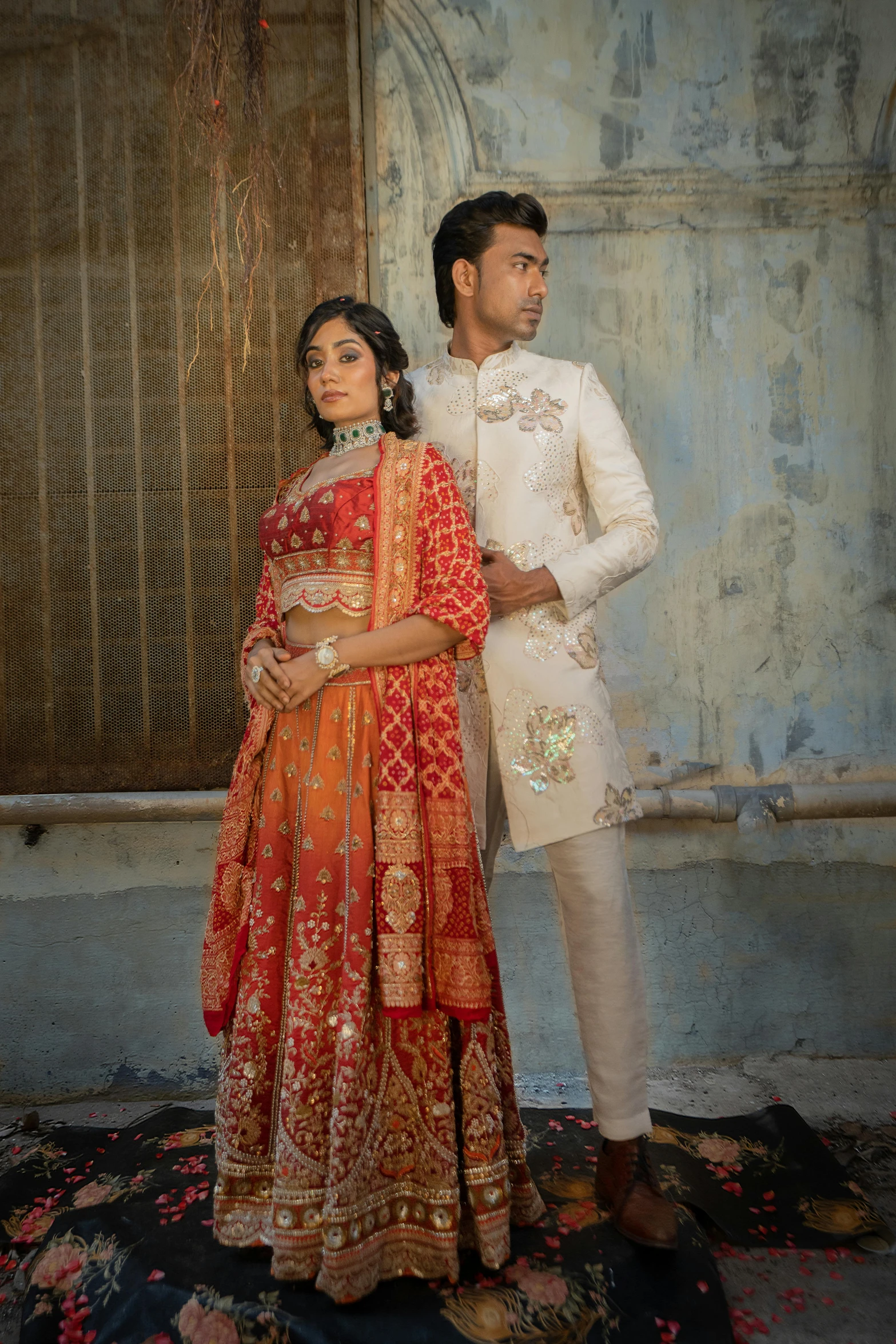 a man and woman posing for a picture together