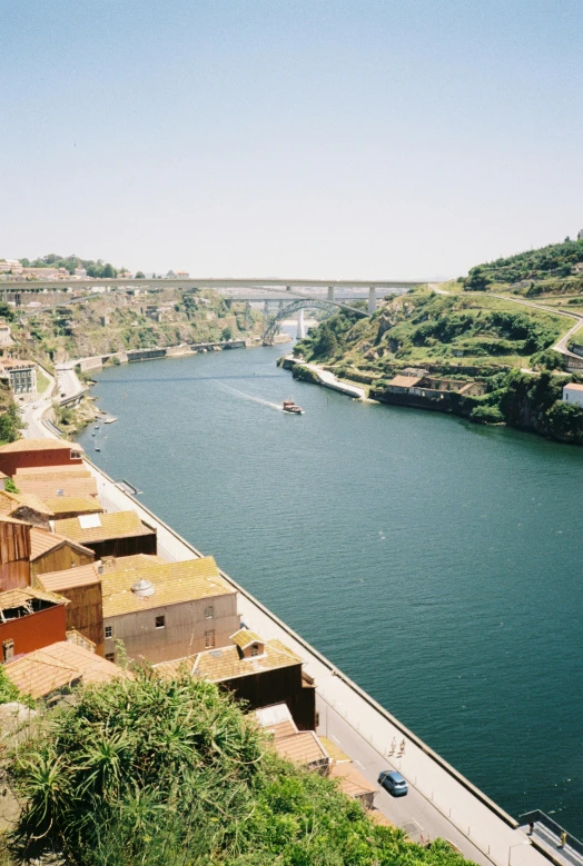 the river and its surroundings are wide open