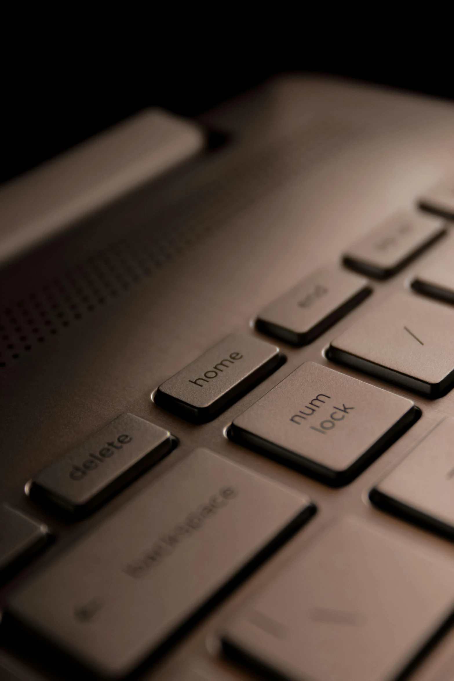 a close - up of a computer keyboard with the keys left on