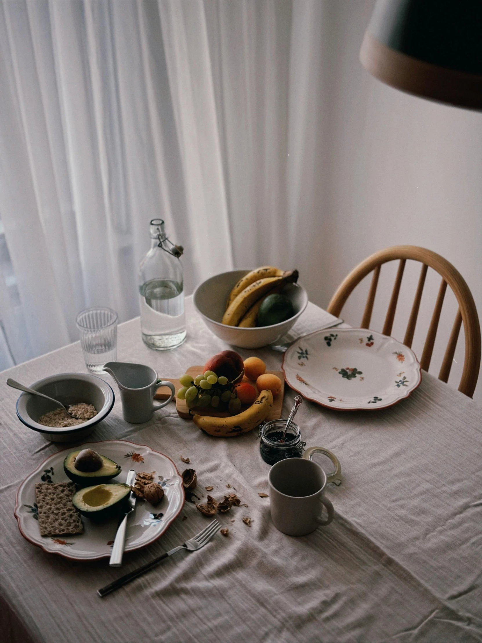 plates of food are sitting on a table