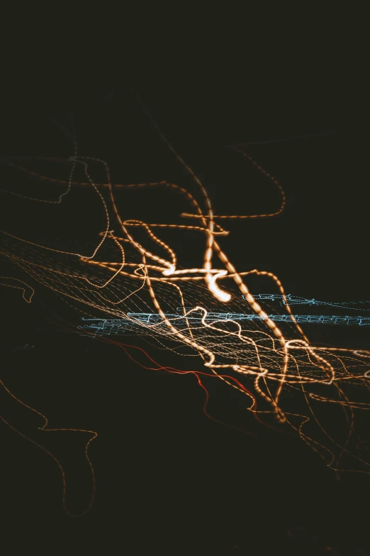 abstract image with blur of streetlights and night lights