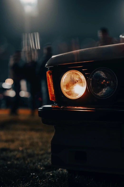 a close up of a lights on an automobile