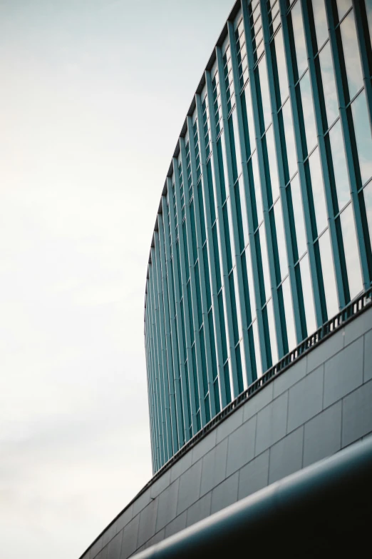 there is a building with large glass windows