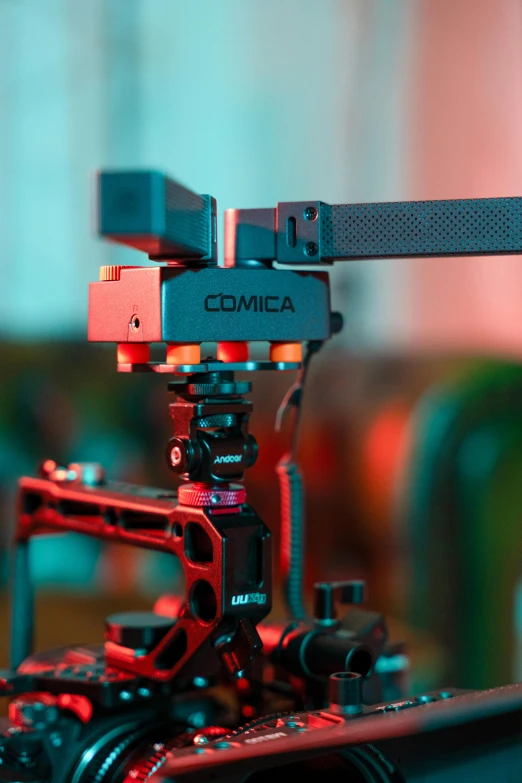 camera equipment being displayed in a room