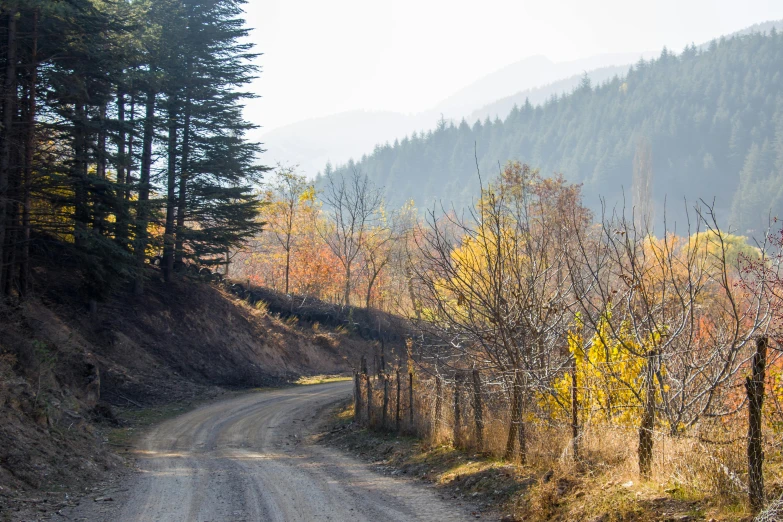 a car that is sitting on a dirt road