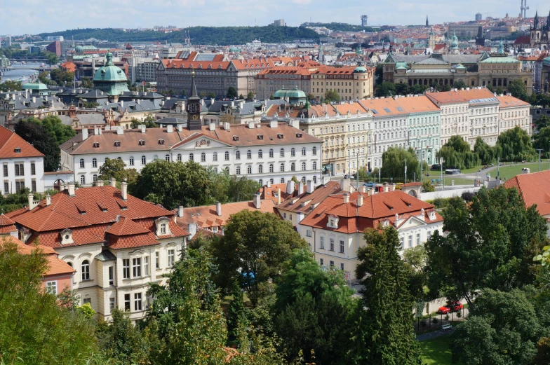 the rooftops and roofs of old buildings on a sunny day