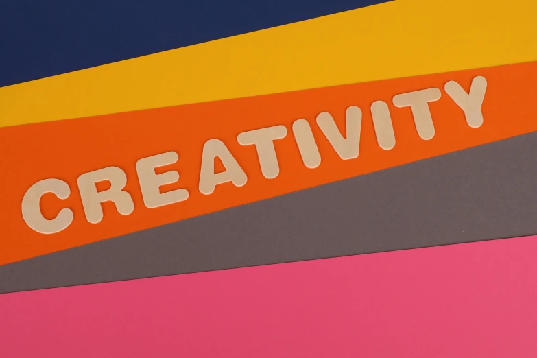 a closeup of an ad for creativity