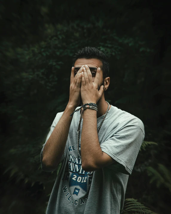 a man who is looking through his binoculars