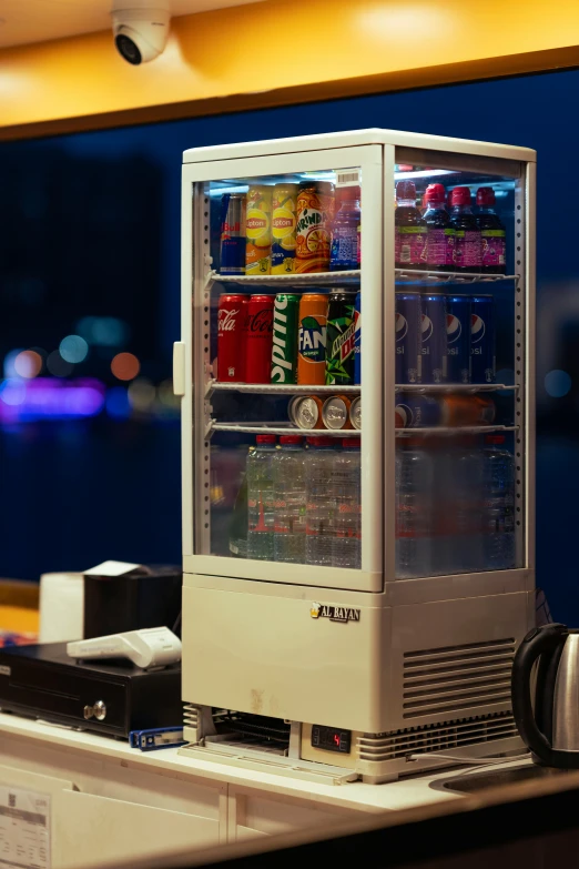 a cooler that is sitting on a counter