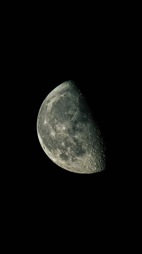 the moon seen from space showing side - by - side profile