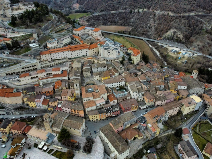 an aerial view of a large city with many buildings