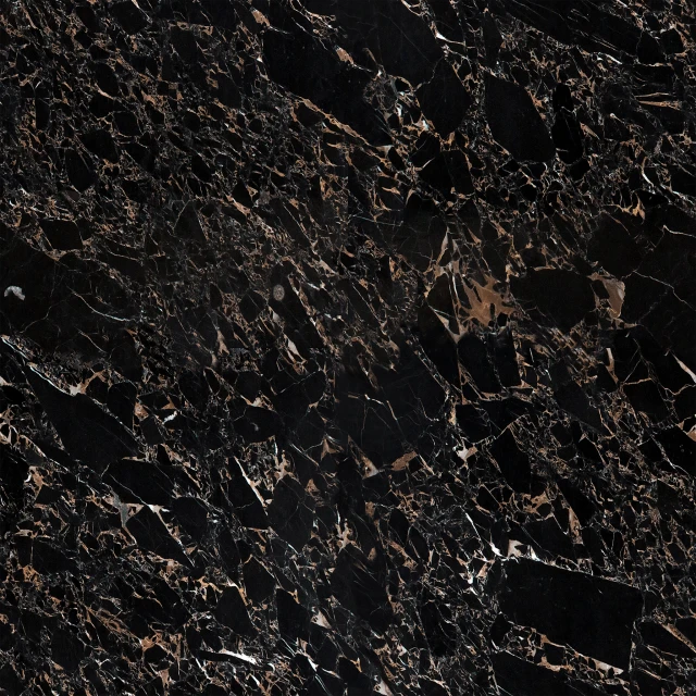 a dark marble floor is black and brown