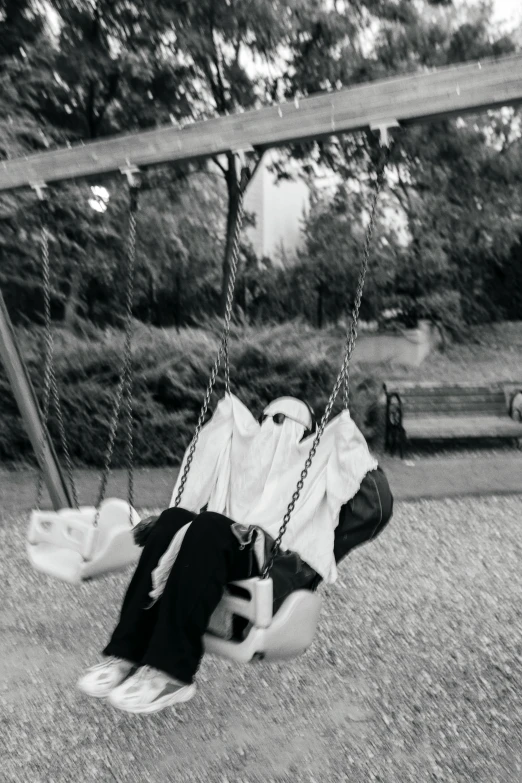 a child's swing with the letters b and c on it