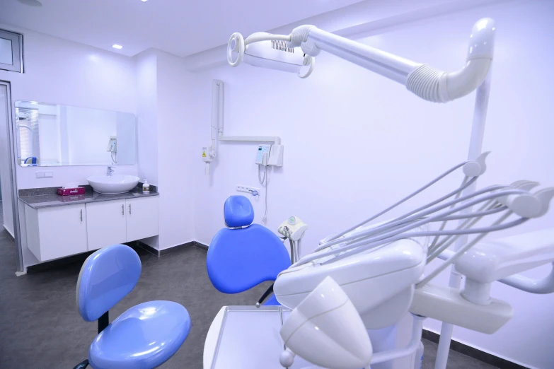 white dental equipment in an office setting