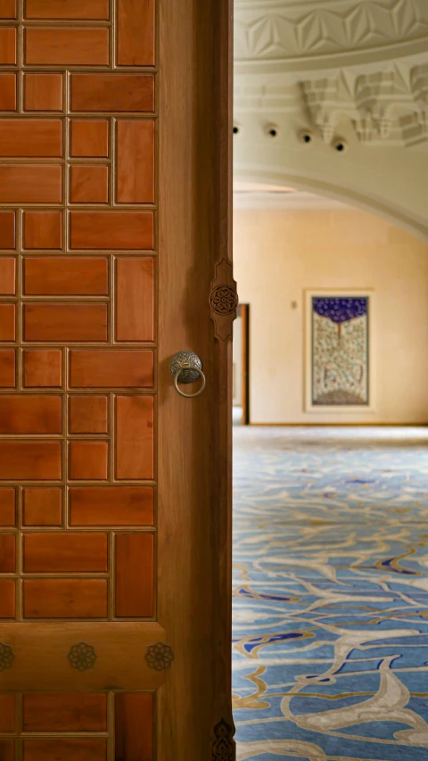 an open door on the floor in a building