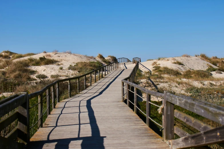 there is a path going up to the beach