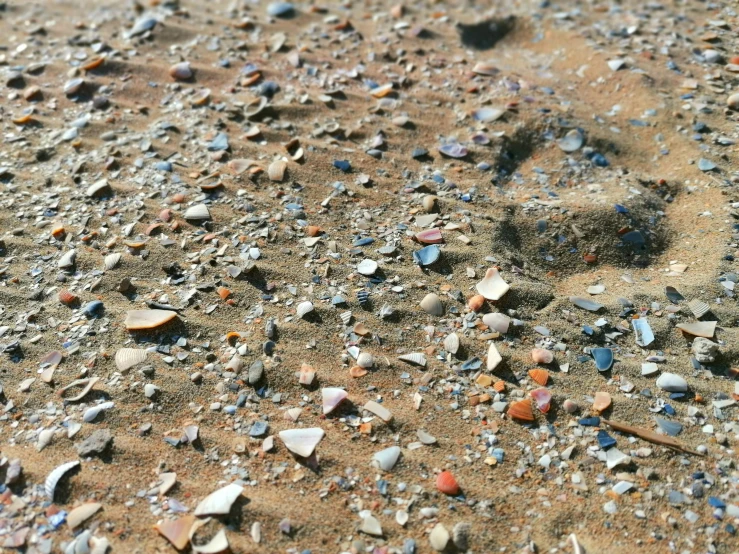 lots of small stones and rocks on the ground