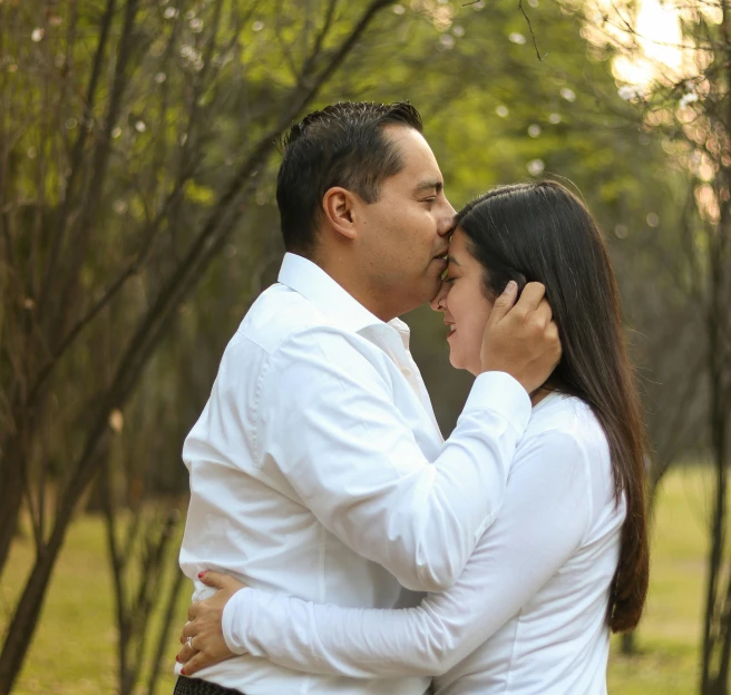 an image of two people being kissed by each other