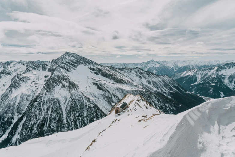 this view shows how high the snow is on the mountain