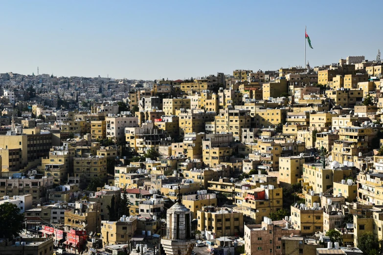 a view of a large city with very large buildings