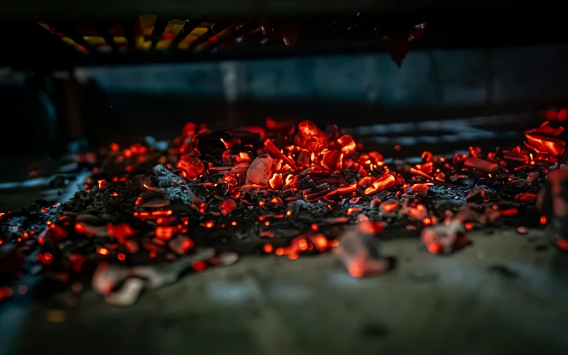 a lot of red fire going into the pit