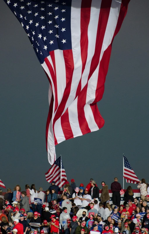 an image of a group of people with american flags