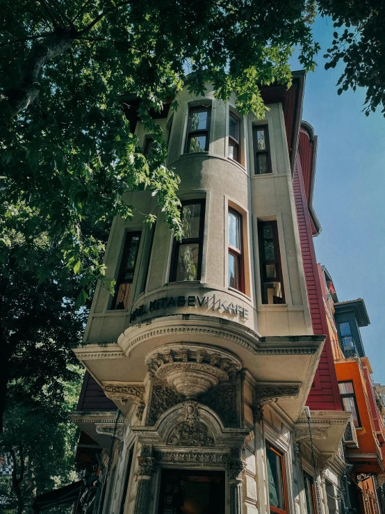 some building sitting along the side of the road