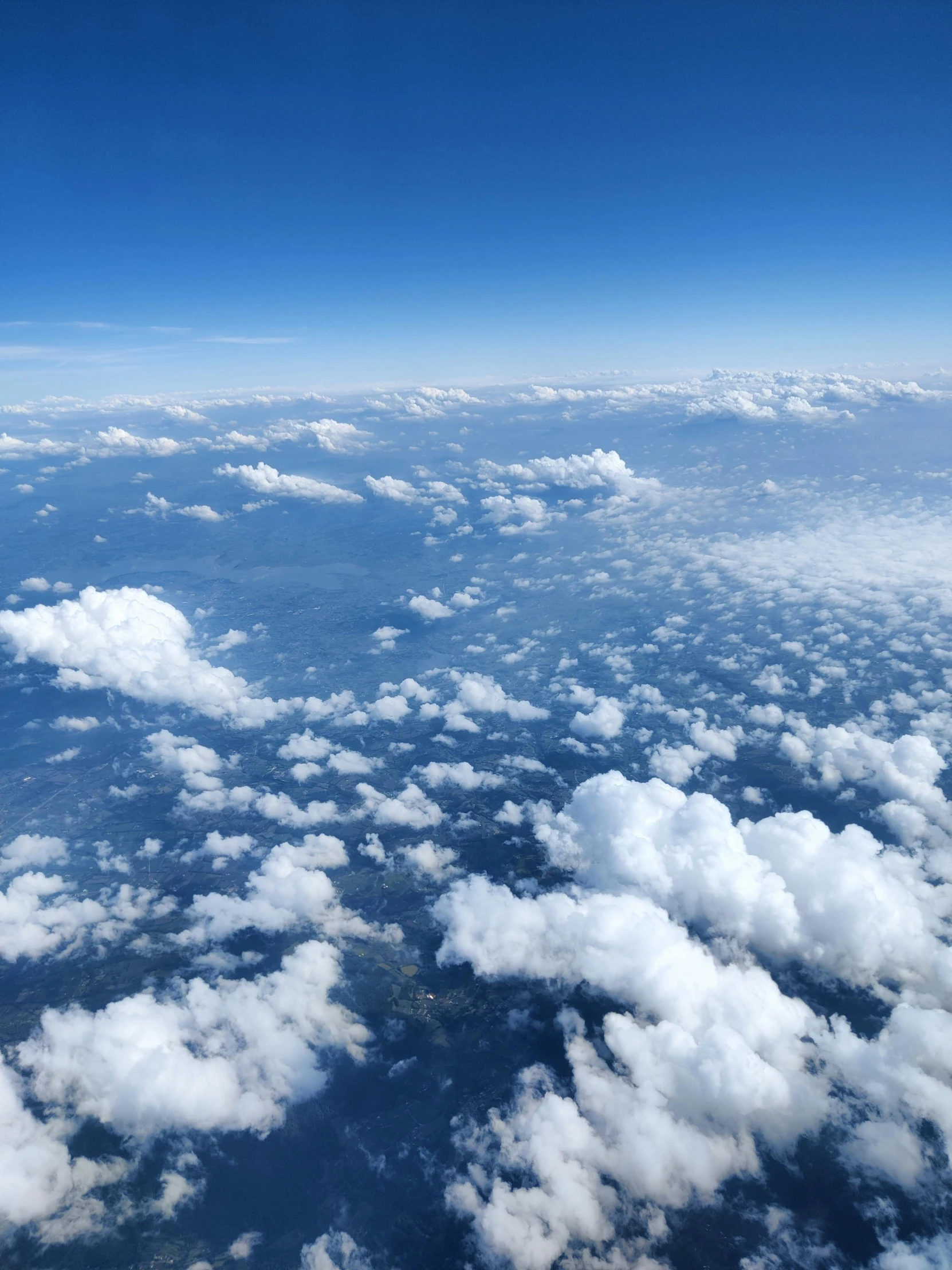 a group of clouds are seen from above