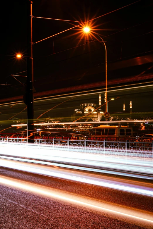 a nighttime view of a city with tall buildings