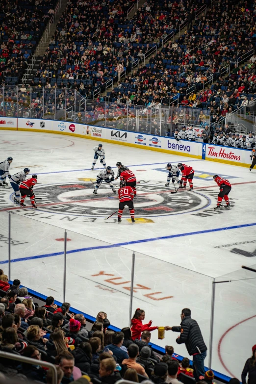 an ice hockey game in progress on the ice