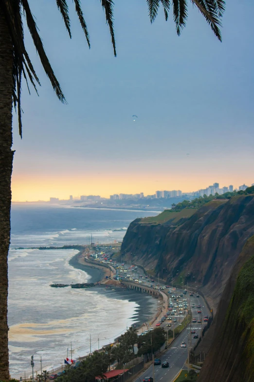 a picture of the coast taken from above