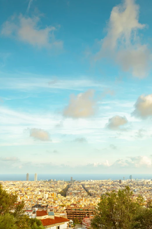 the city view of paris under a cloudy sky