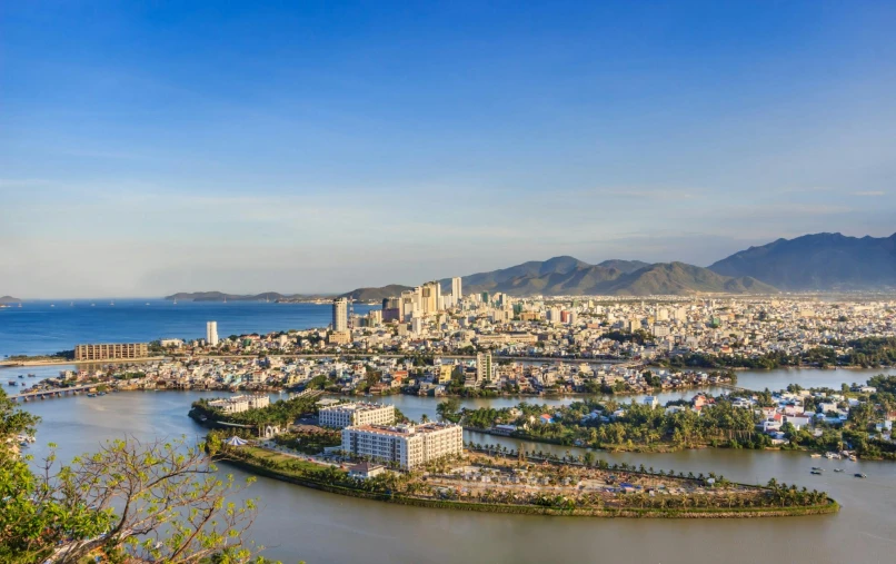 an overview view of the city of cape town and its surrounding water