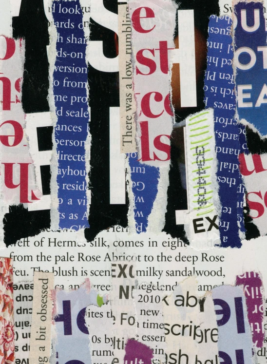an image of multicolored newspaper collage