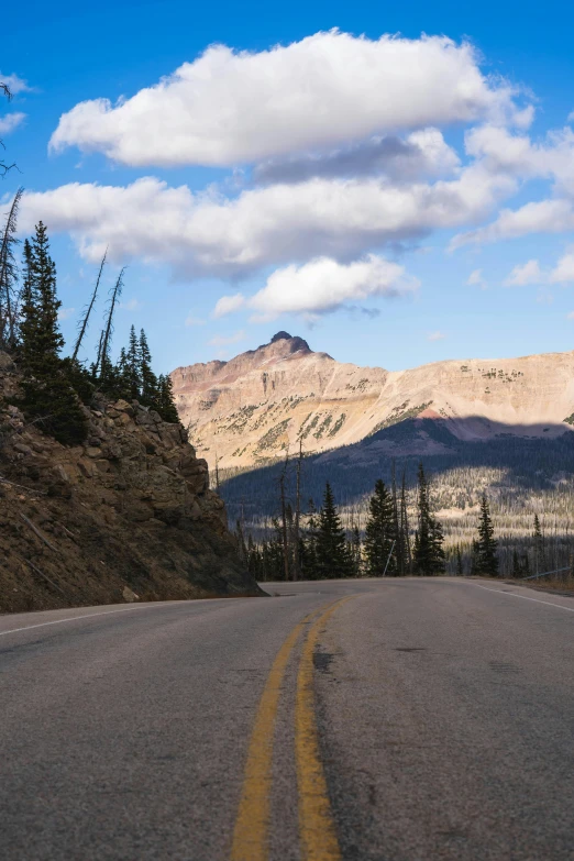 a road is shown with no cars going through it