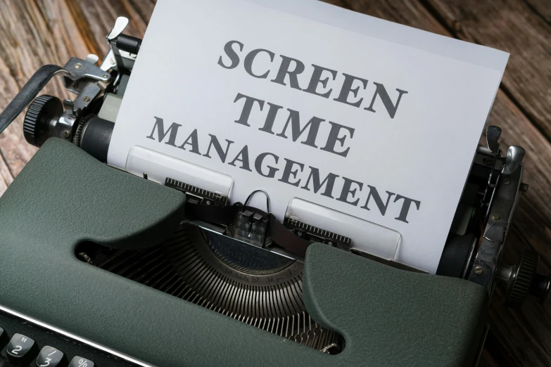 there is an image of a screen time management sign