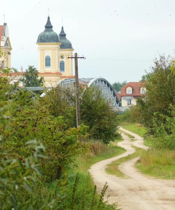 an image of a church near the forest