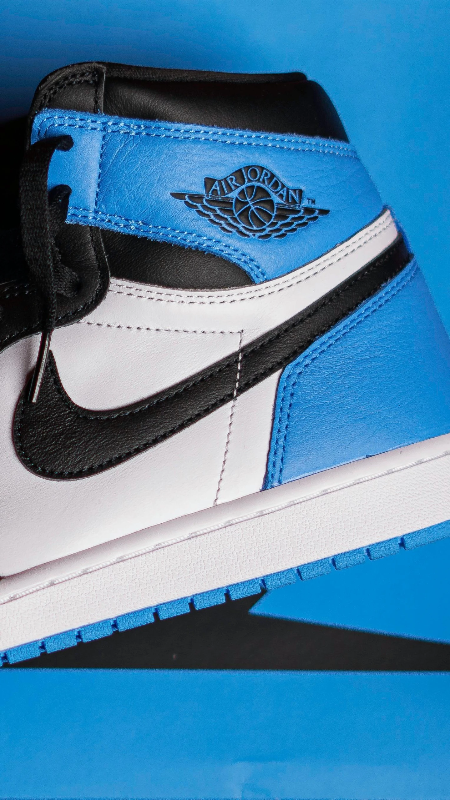 the jordan 1 sneaker is seen on display in this pograph