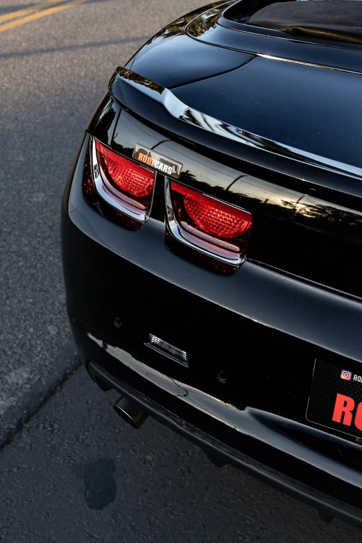 the tail lights on a modern sports car