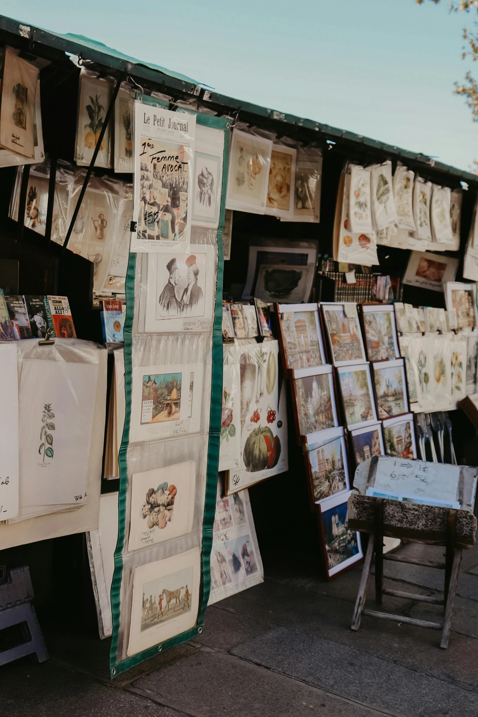 several old fashioned posters and posters on display