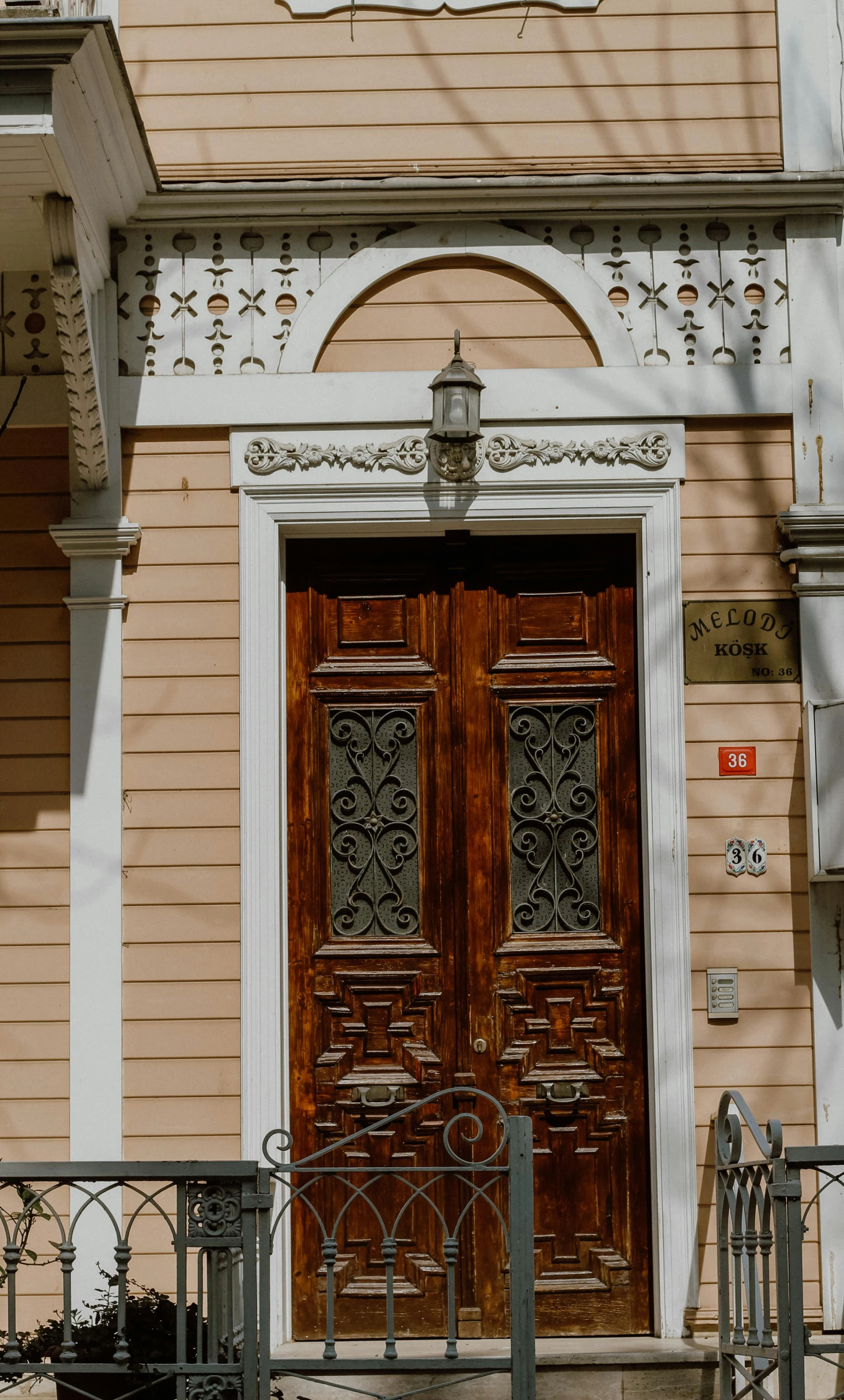 there are two door frames that appear to be ornate